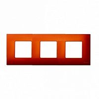 Рамка 3 поста 27 PLAY, оранжевый артик |  код. 2700637-082 |  Simon